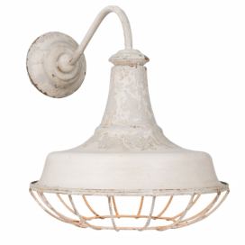 Nástěnná bílá vintage lampa - 35*46*39 cm Clayre & Eef