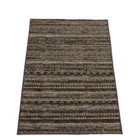 Přírodno-černý koberec Ethnic -  70*110cm J-Line by Jolipa LaHome - vintage dekorace