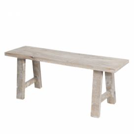 Dekorační stolička z neopracovaného dřeva - 48*13*28 cm Clayre & Eef