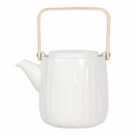 Smetanová porcelánová konvička na čaj  - 0,8L Clayre & Eef