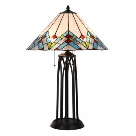 Stolní lampa Tiffany Géometrie – Ø 51*75 cm Clayre & Eef