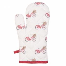 Kuchyňská bavlněná rukavice Red Bicycle - 16*30 cm Clayre & Eef