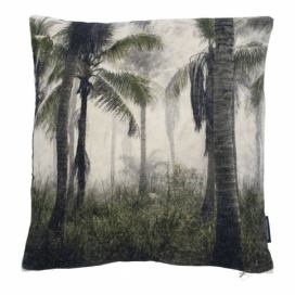Sametový polštář s palmami Palm  - 45*45*10cm Mars & More LaHome - vintage dekorace