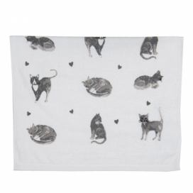 Kuchyňský froté ručník Cats and Kittens - 40*66 cm Clayre & Eef