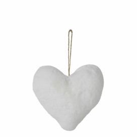 Závěsná dekorace srdce bílá 10cm - 10*5*10cm Mars & More