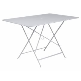Bílý kovový skládací stůl Fermob Bistro 117 x 77 cm