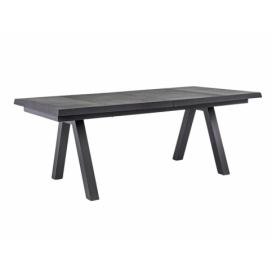 Černý keramický zahradní rozkládací jídelní stůl Bizzotto Kriton 205/265 x 103 cm