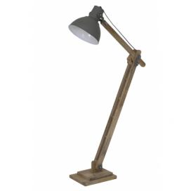 Šedá dřevěná stojací lampa Elmer cement - 84*26*125 cm Light & Living