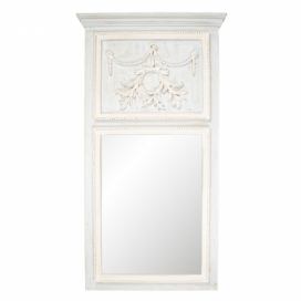 Nástěnné zrcadlo v ozdobném rámu s římsou - 65*120*5 cm Clayre & Eef