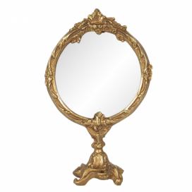 Stolní zrcadlo ve zlatém antik rámu Mireio - 12*6*19 cm Clayre & Eef LaHome - vintage dekorace