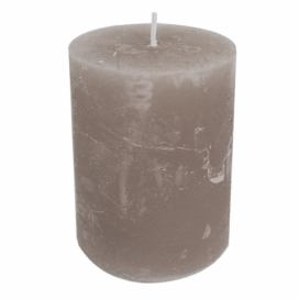 Tmavě hnědo šedá nevonná svíčka Taupe XXL válec  - Ø 10*20cm Mars & More LaHome - vintage dekorace
