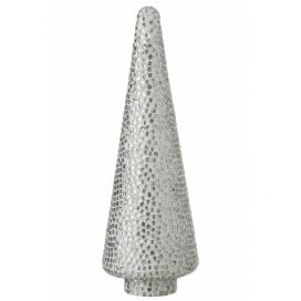 Stříbrno - bílý skleněný stromek  Mosaic - Ø 13*41cm J-Line by Jolipa