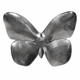 Dekorační stříbrná miska v designu motýla - 34*26*2 cm Clayre & Eef