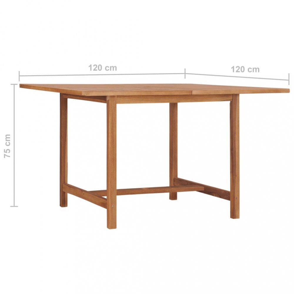 Zahradní stůl teakové dřevo Dekorhome 120x120x75 cm - DEKORHOME.CZ