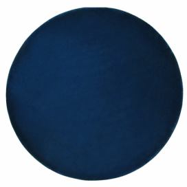 Kulatý viskózový koberec ⌀ 140 cm tmavě modrý GESI II