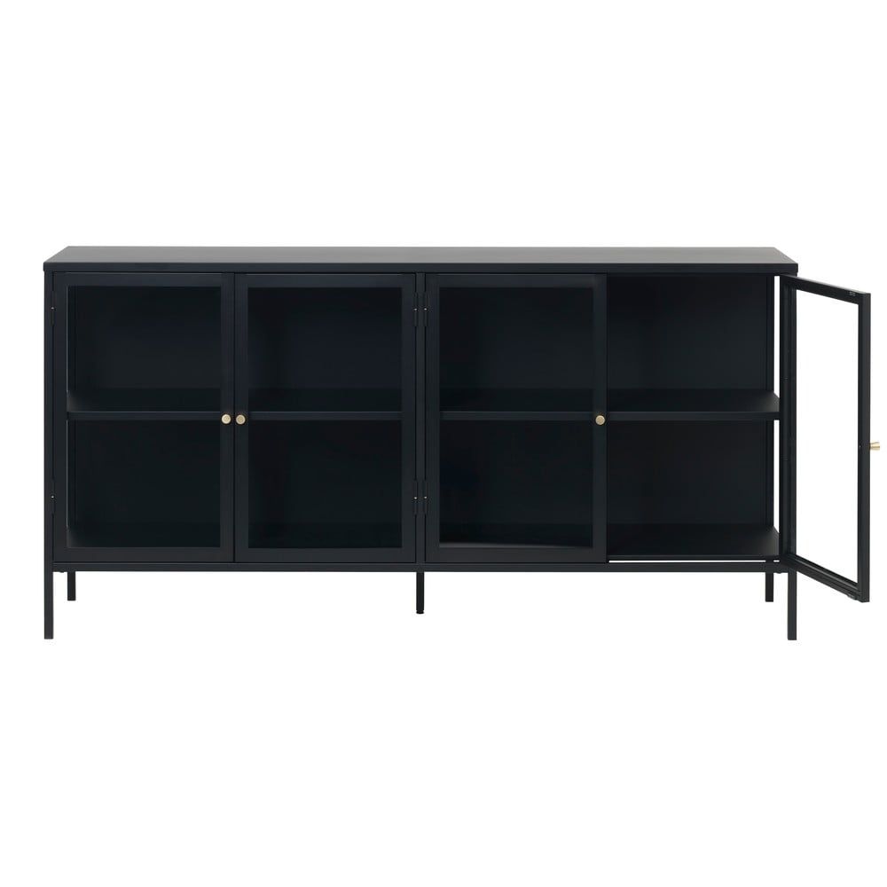 Černá kovová vitrína 170x85 cm Carmel – Unique Furniture - Bonami.cz