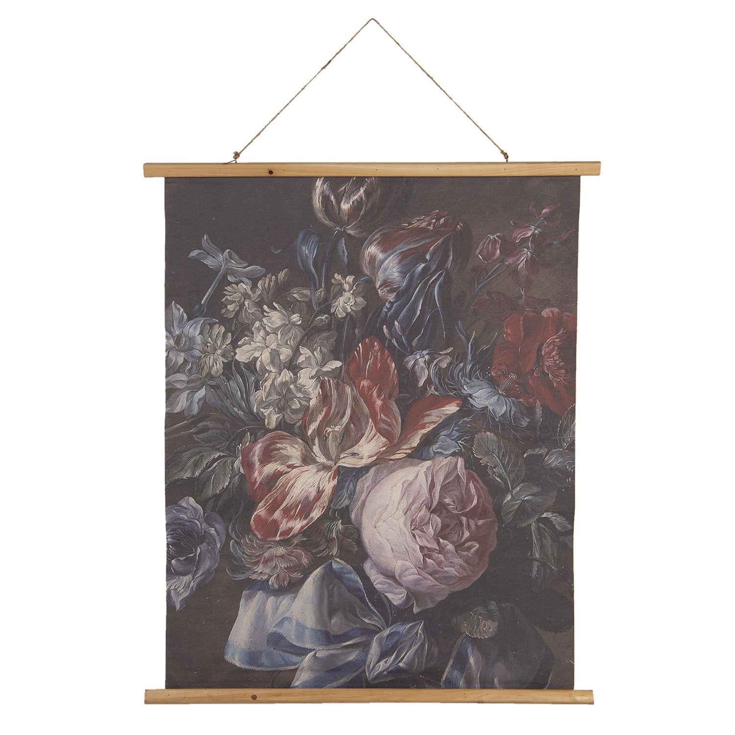 Nástěnný plakát s malbou zátiší květin- 80*2*100 cm Clayre & Eef - LaHome - vintage dekorace
