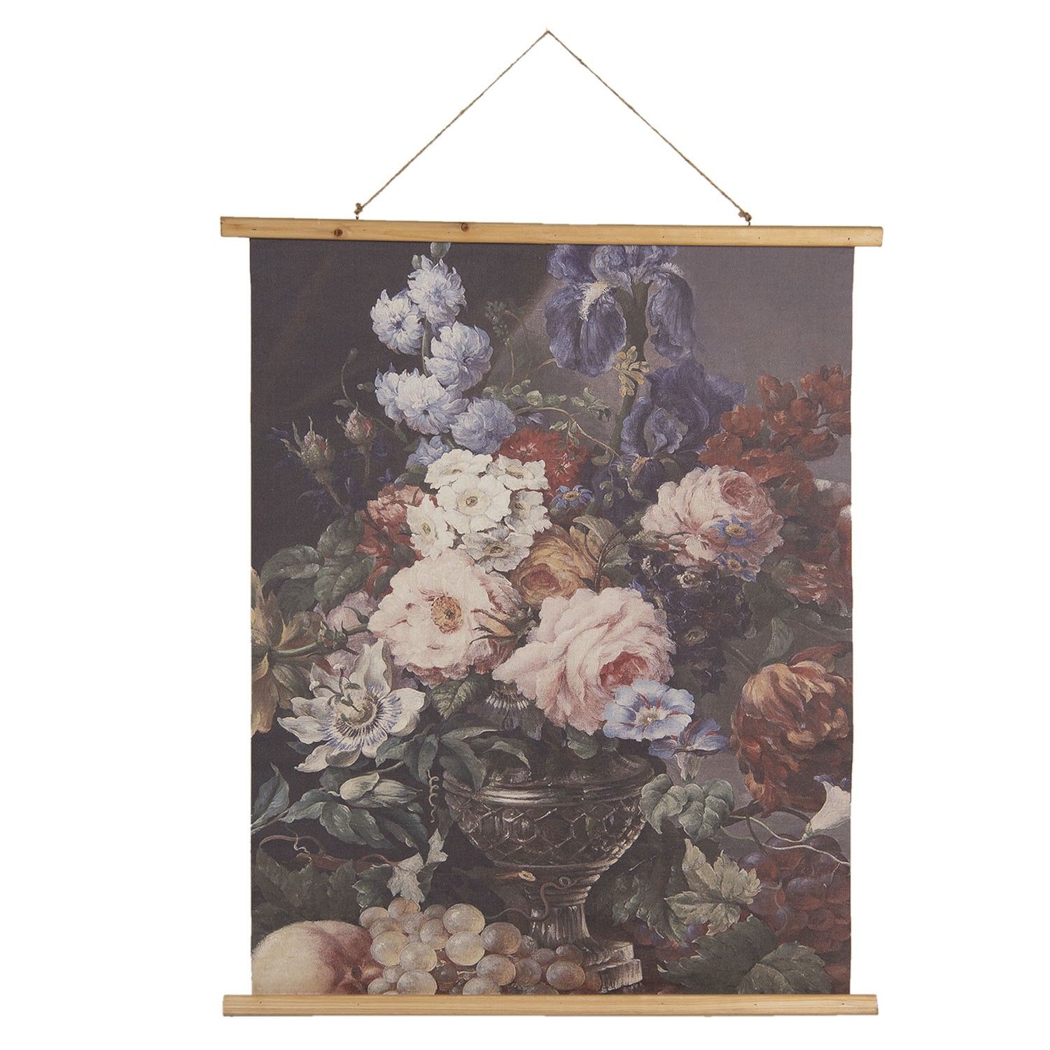 Nástěnný plakát zobracující malbu zátiší květin a ovoce - 80*2*100 cm Clayre & Eef - LaHome - vintage dekorace