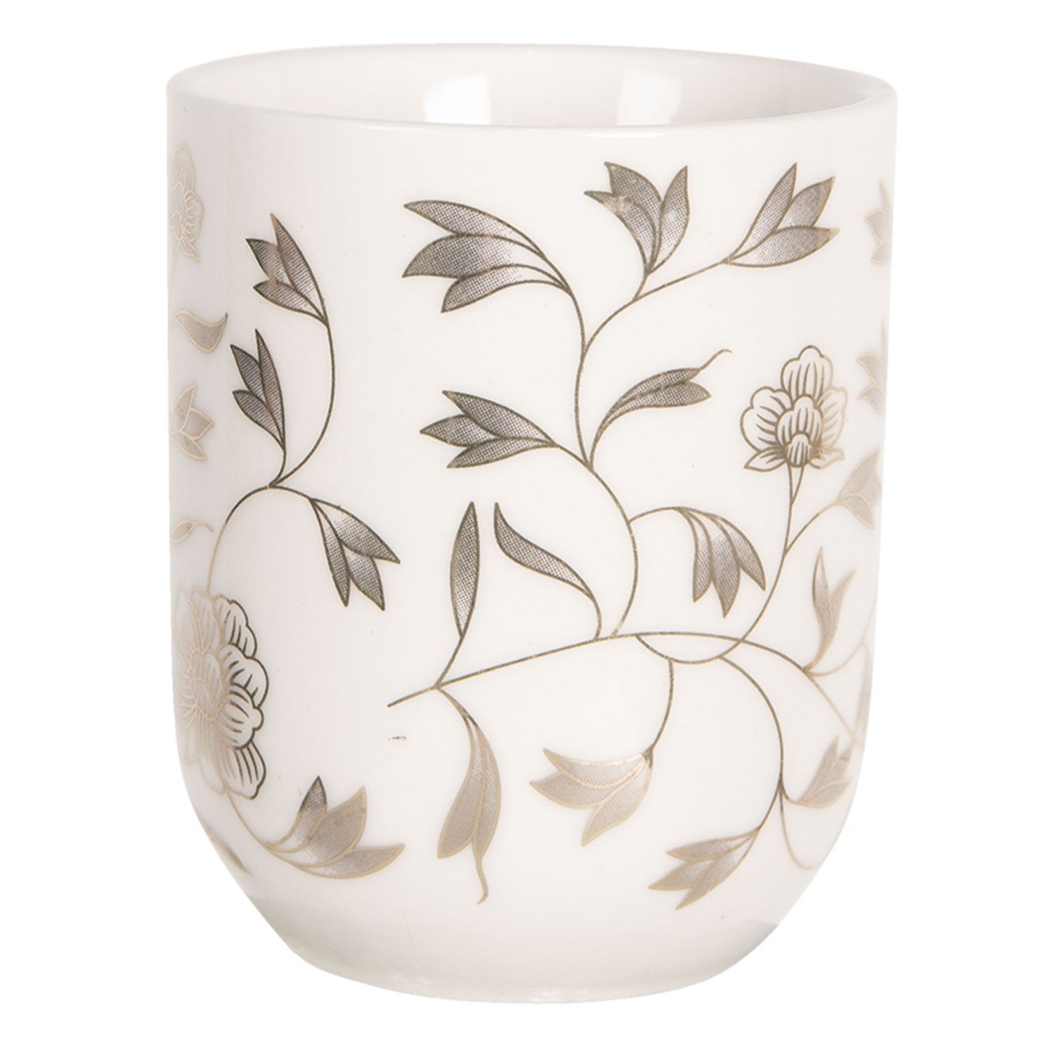 Porcelánový kalíšek na čaj s drobnými kvítky- ∅ 6*8 cm / 0,1L Clayre & Eef - LaHome - vintage dekorace