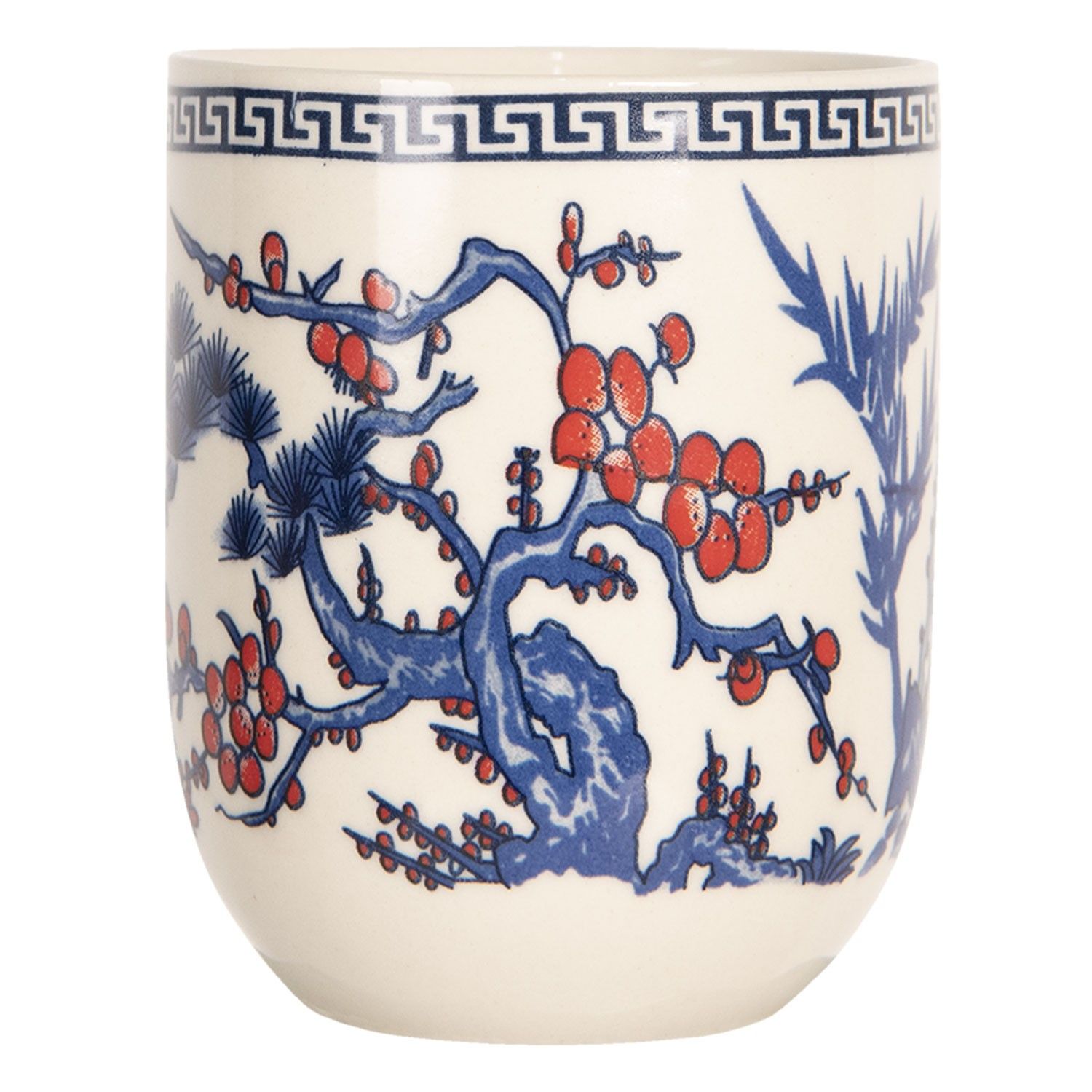 Porcelánový kalíšek na čaj s modrou větví - ∅ 6*8 cm / 0,1L Clayre & Eef - LaHome - vintage dekorace