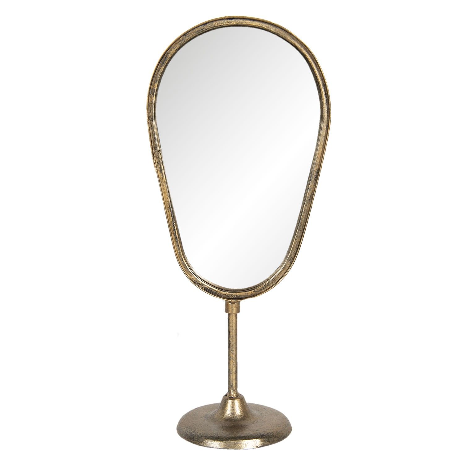 Bronzové stolní kosmetické zrcadlo Wilma - 18*12*41 cm Clayre & Eef - LaHome - vintage dekorace