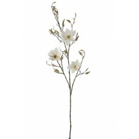 Dekorační květina bílá Magnolia - 119cm J-Line by Jolipa