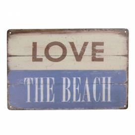 Kovová cedule s nápisem Love the Beach - 20*30 cm Clayre & Eef