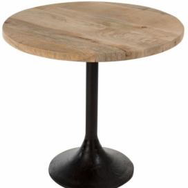 Černý barový stolek Barry - Ø 65*60cm J-Line by Jolipa