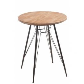 Dřevěný kovový stolek Bistro - Ø 64,5 * 75,5cm J-Line by Jolipa