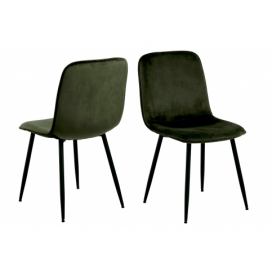 Dkton Designová jídelní židle Damek olivově-zelená