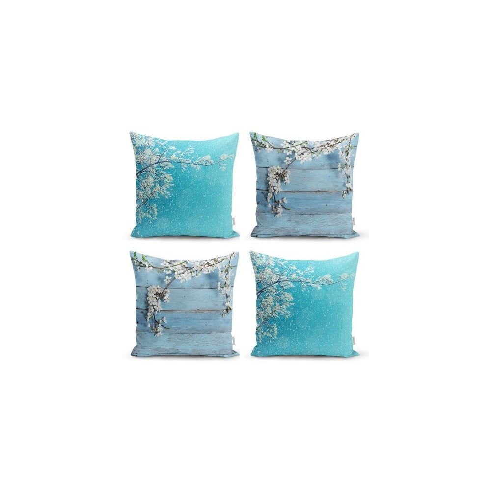 Sada 4 dekorativních povlaků na polštáře Minimalist Cushion Covers Winter Flowers, 45 x 45 cm - Bonami.cz