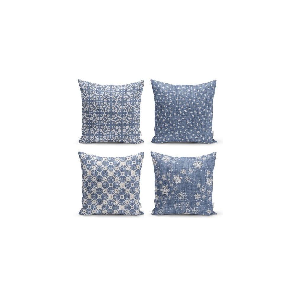 Sada 4 dekorativních povlaků na polštáře Minimalist Cushion Covers Minimalist Drawing Blue, 45 x 45 cm - Bonami.cz