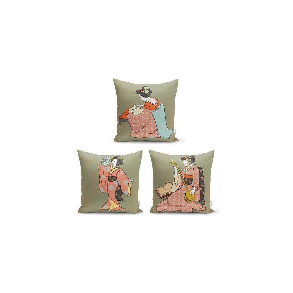 Sada 3 dekorativních povlaků na polštáře Minimalist Cushion Covers Ethnic Eastern, 45 x 45 cm - Bonami.cz