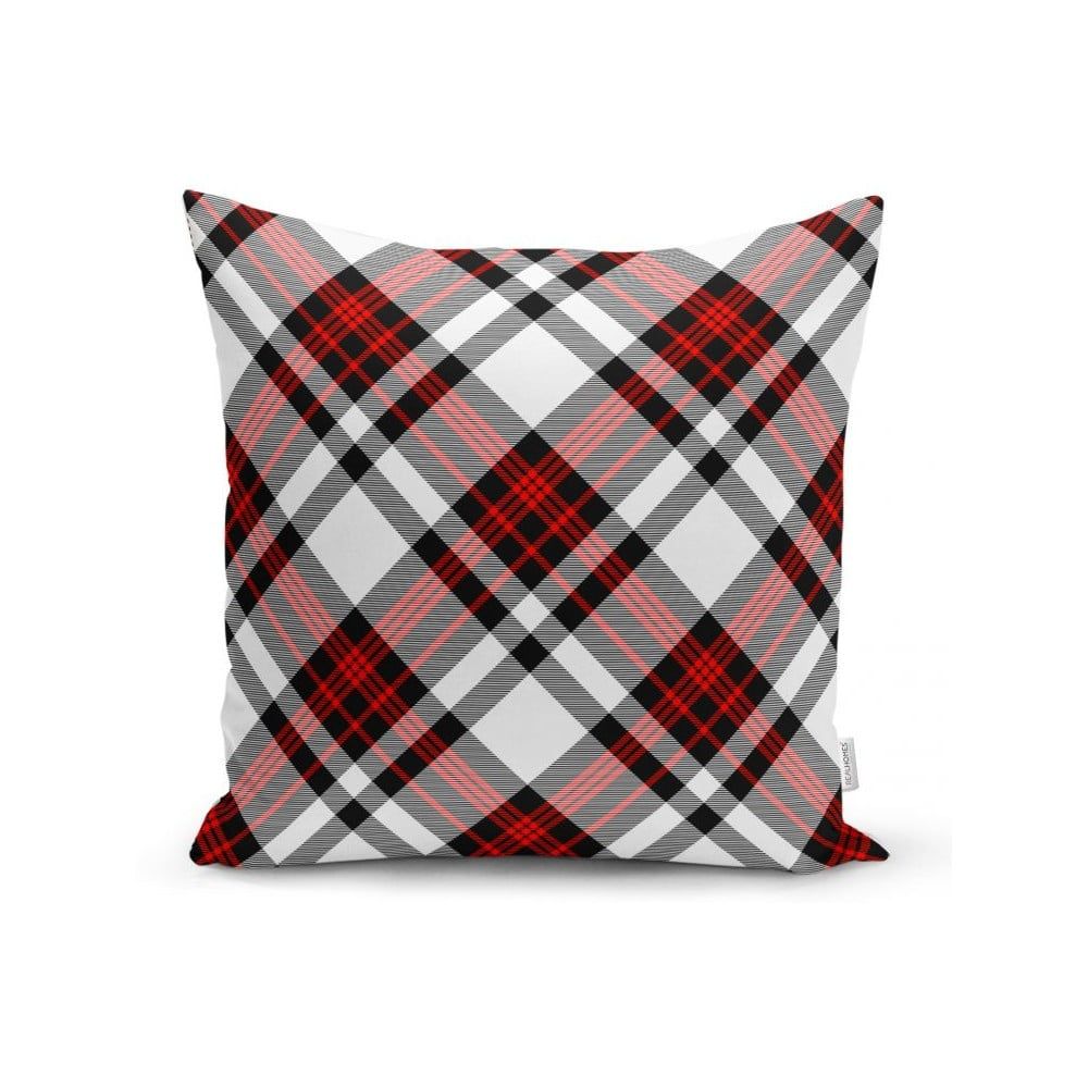 Červeno-šedý dekorativní povlak na polštář Minimalist Cushion Covers Flannel, 35 x 55 cm - Bonami.cz