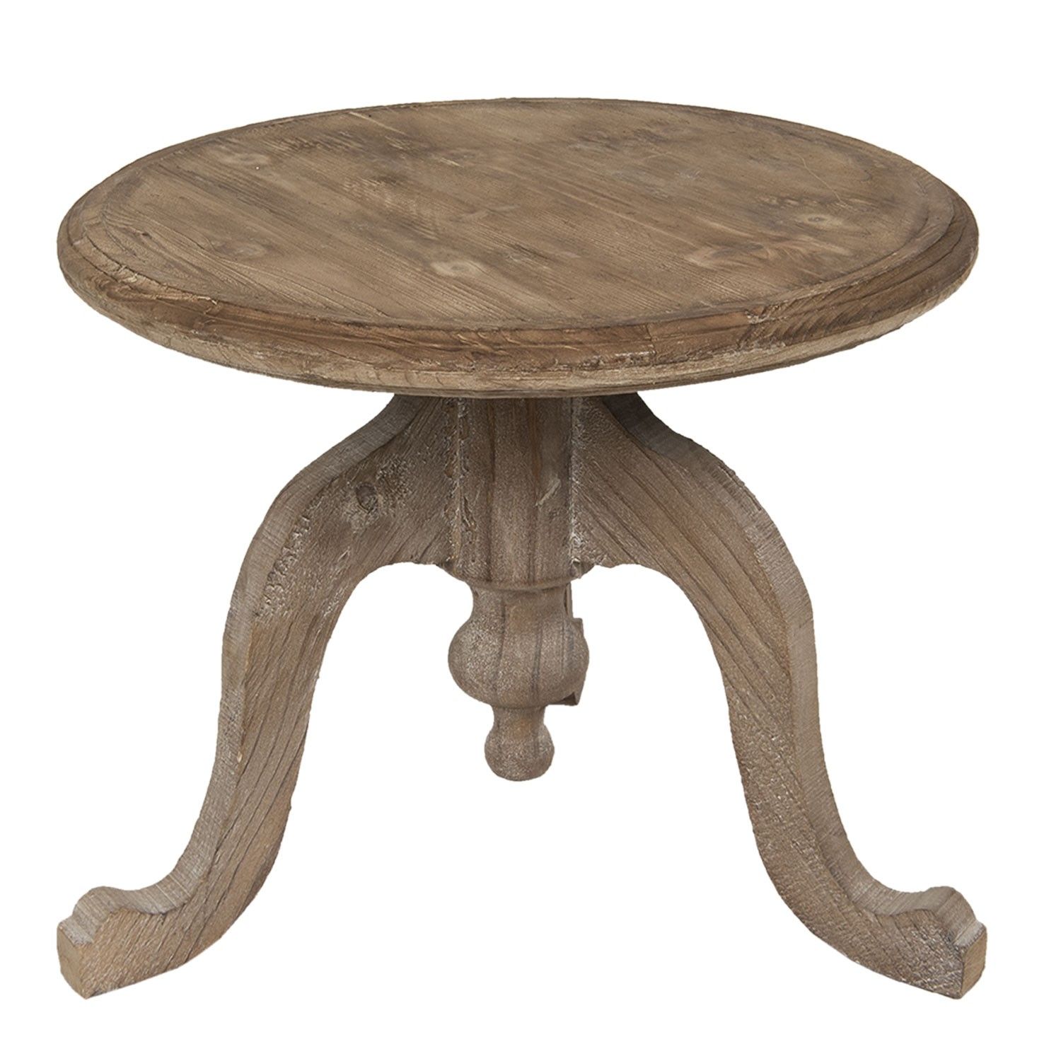 Dřevěný hnědý odkáladací stolek - 56*45 cm Clayre & Eef - LaHome - vintage dekorace
