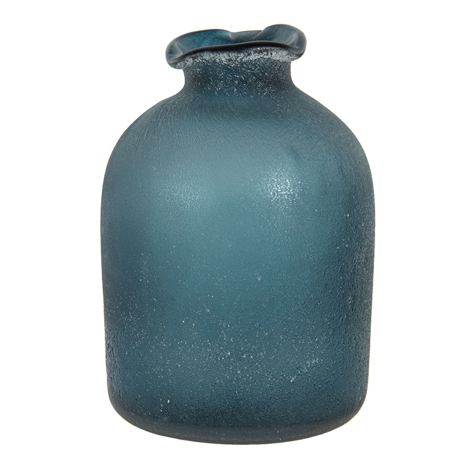 Modrá váza Single s patinou - 7*10 cm - LaHome - vintage dekorace