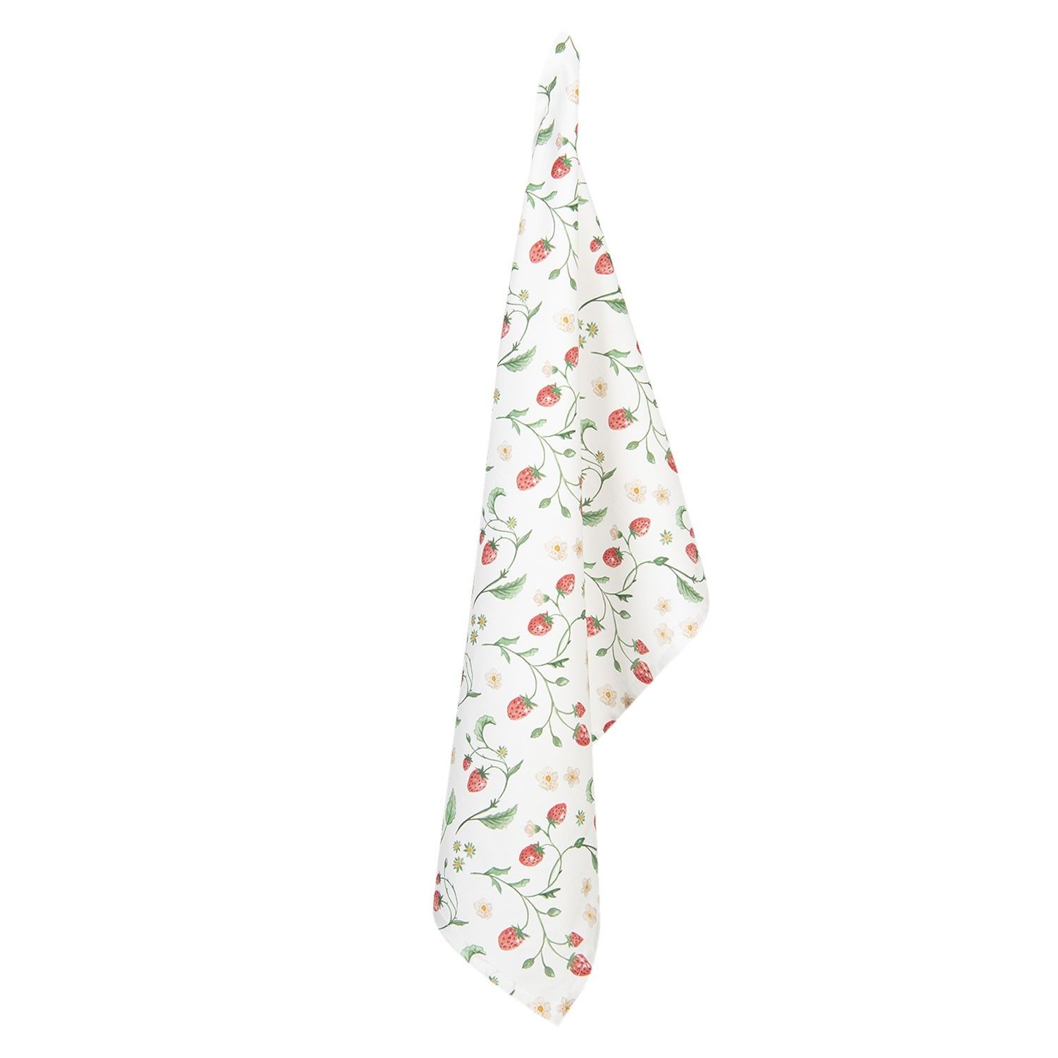 Utěrka z bavlny s motivem lesních jahod Wild Strawberries - 50*70 cm - LaHome - vintage dekorace