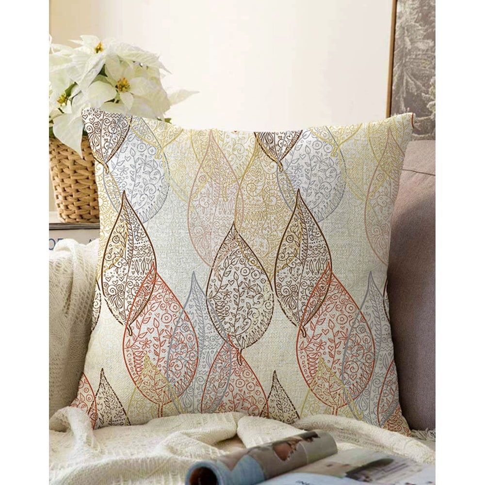 Povlak na polštář s příměsí bavlny Minimalist Cushion Covers Oriental Leaf, 55 x 55 cm - Bonami.cz