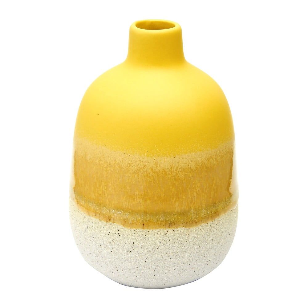 Žluto-bílá váza Sass & Belle Bohemian Home Mojave - Bonami.cz