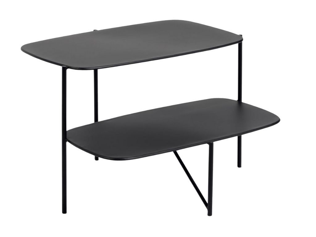 Černý kovový konferenční stolek Kave Home Wigan 62 x 58 cm - Designovynabytek.cz
