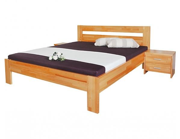 Dvoulůžková postel VITALIA, buk, 180x200 cm - FORLIVING