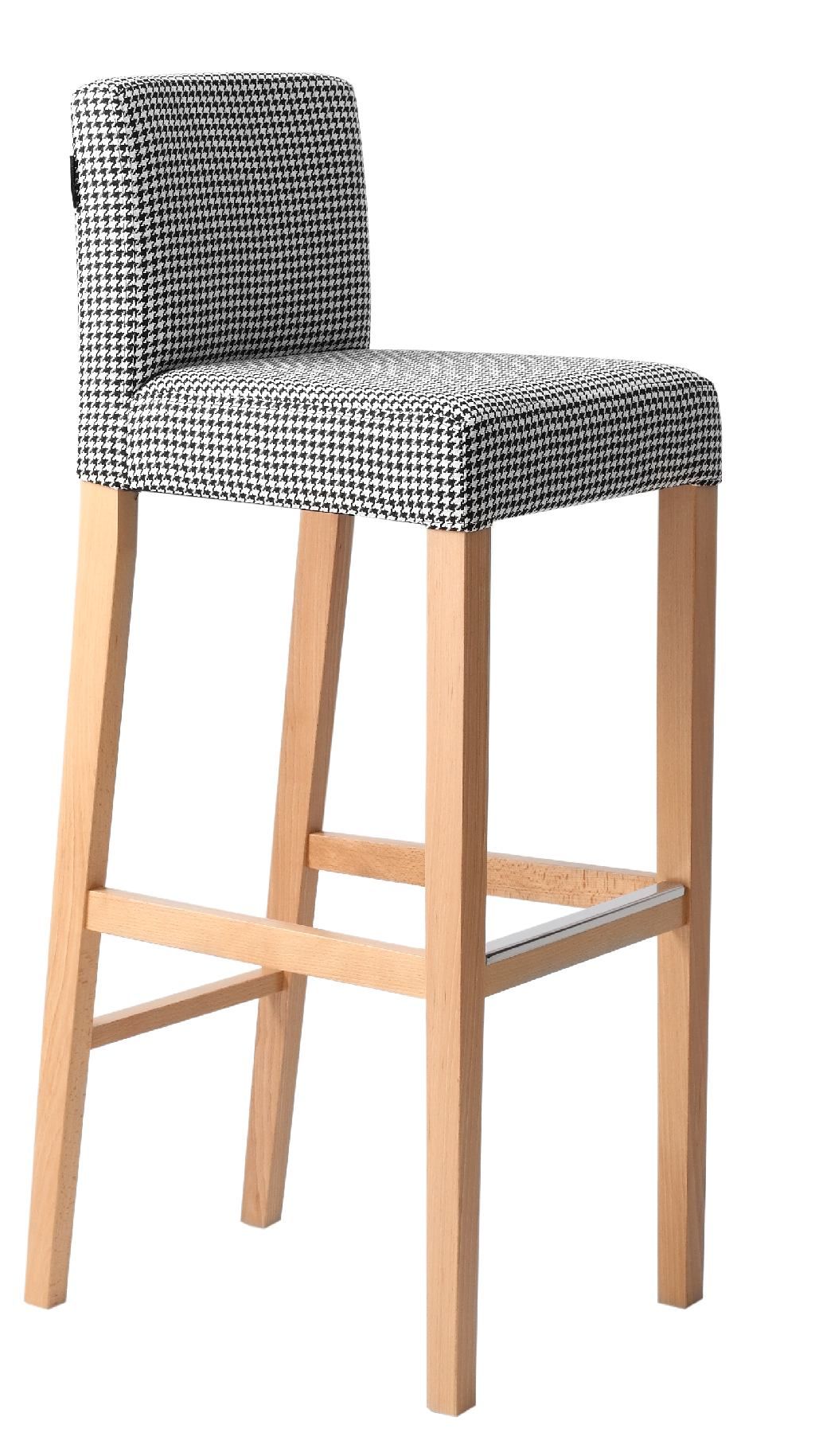 Nordic Design Černobílá látková barová židle Wilson 87 cm - Designovynabytek.cz