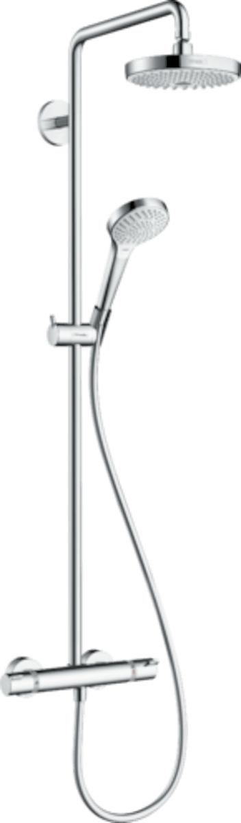 Sprchový systém Hansgrohe Croma Select S na stěnu s termostatickou baterií bílá/chrom 27254400 - Siko - koupelny - kuchyně