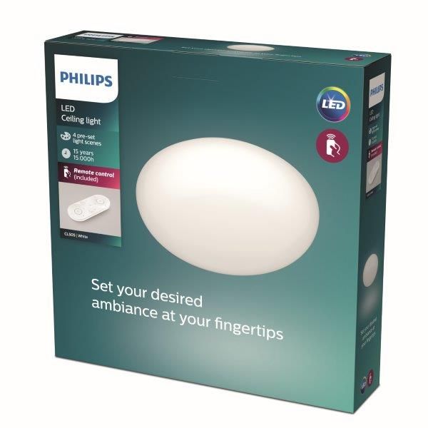 Philips Toba LED CL505 stropní svítidlo 368mm 23W / 2800lm 2700-6500K SceneSwitch + dálkový ovladač - Svítidla FEIM