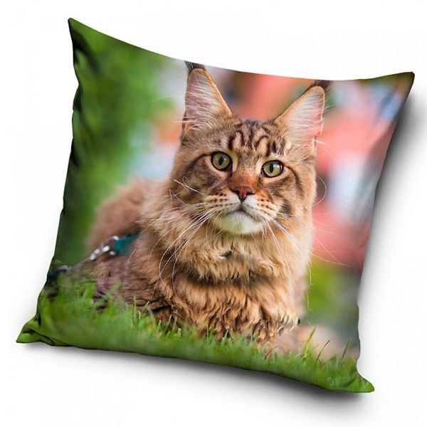 Povlak na polštářek Kočička V trávě 40x40 cm  - POVLECENI-OBCHOD.CZ