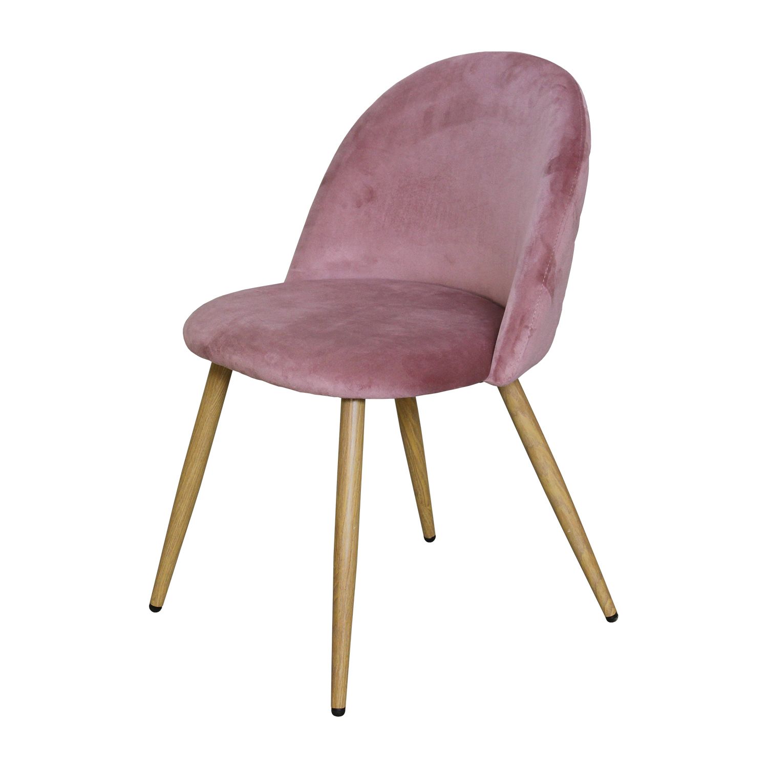 Jídelní židle LAMBDA růžový samet - IDEA nábytek
