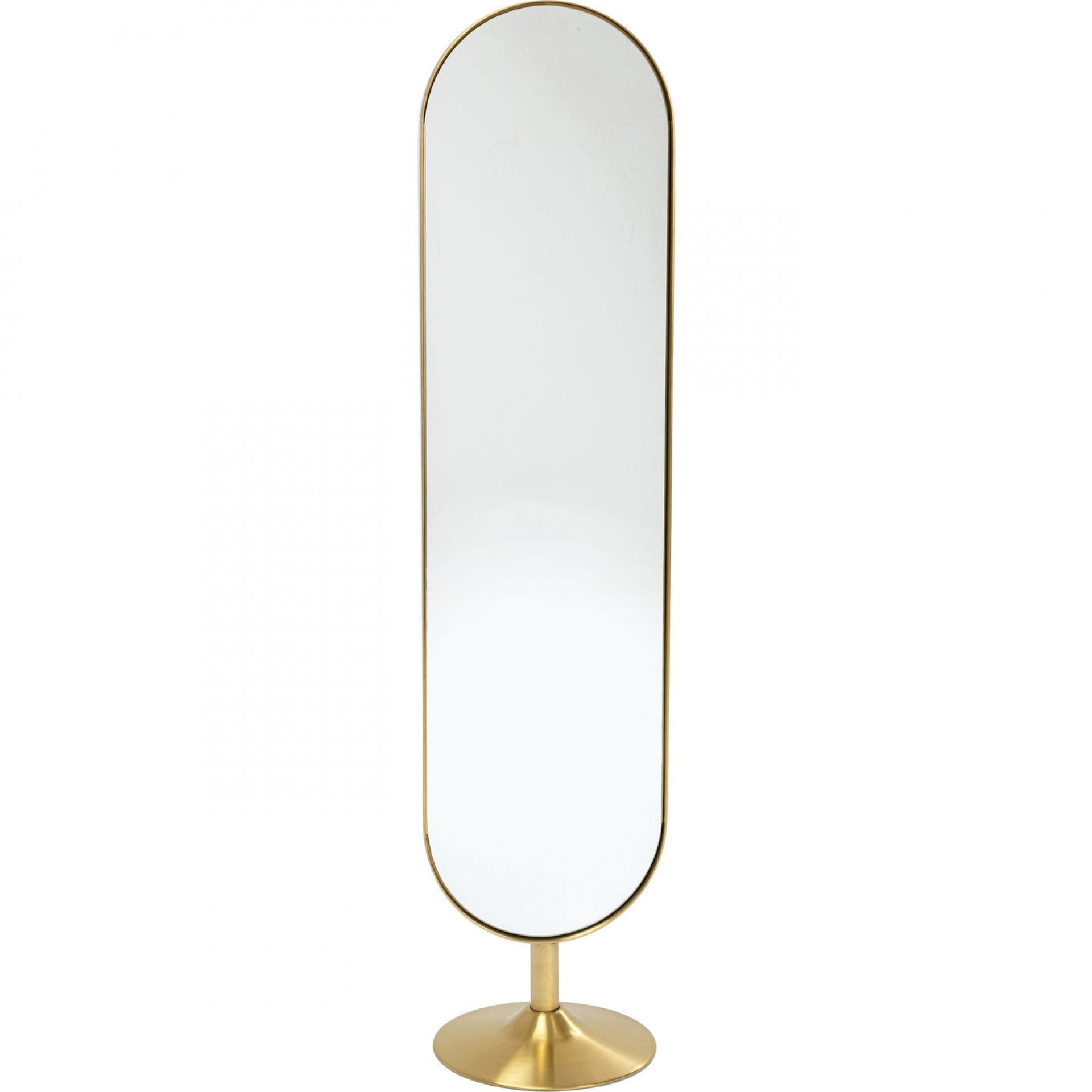 Kare Design Zlaté kovové stojací zrcadlo Curve 170 cm - KARE