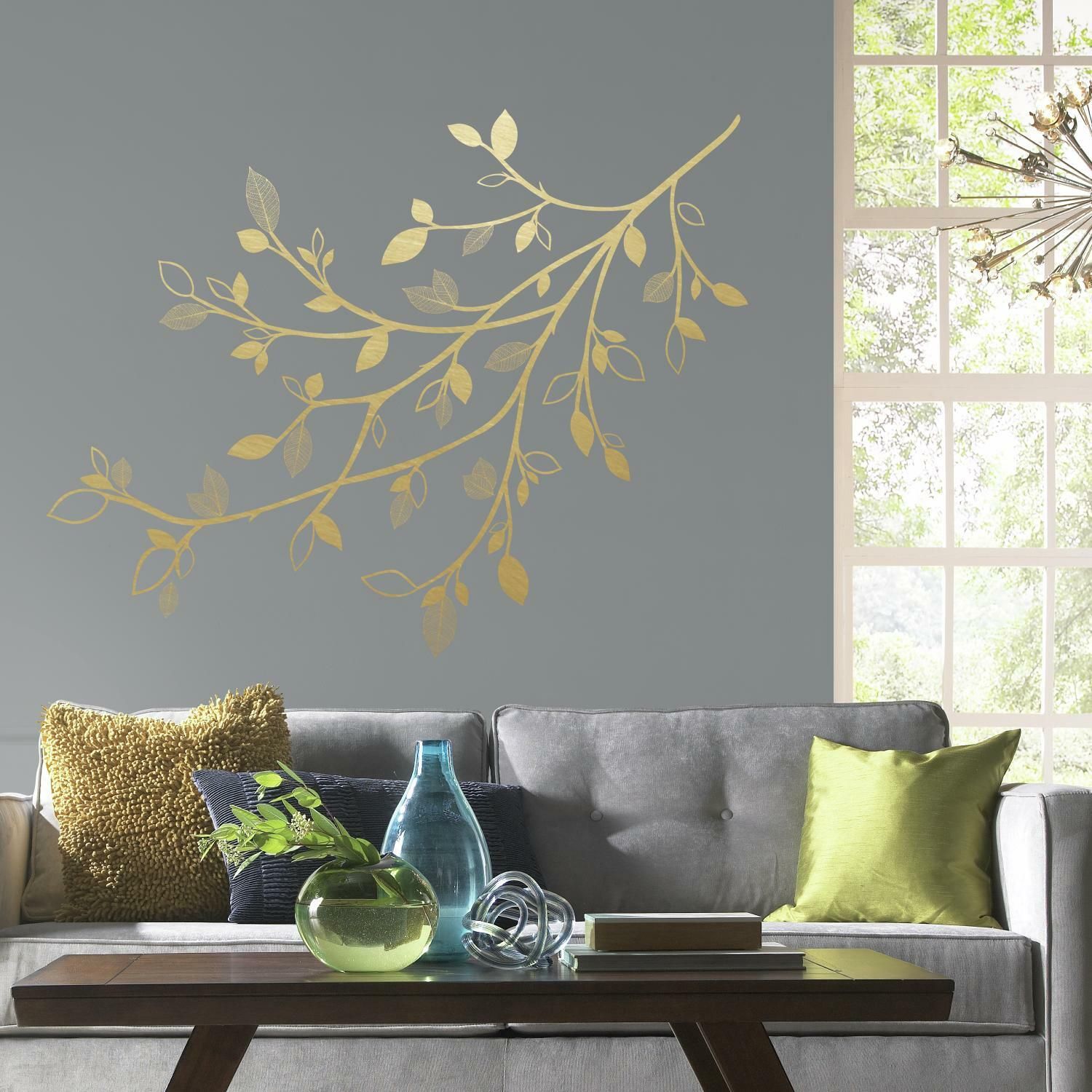 Samolepka Zlatá větev stromu - Dětské dekorace Lunami