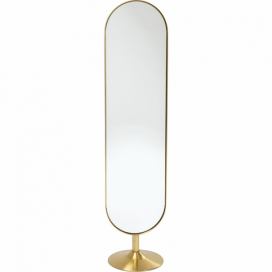 Kare Design Zlaté kovové stojací zrcadlo Curve 170 cm