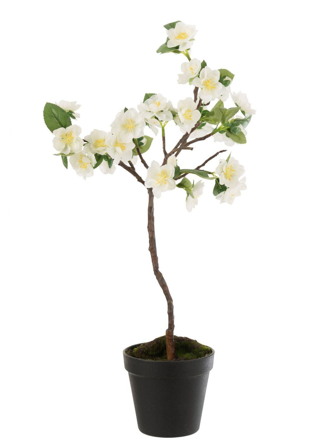 Dekorace umělý bílý kvetoucí stromek - 24-24*52 cm J-Line by Jolipa - LaHome - vintage dekorace